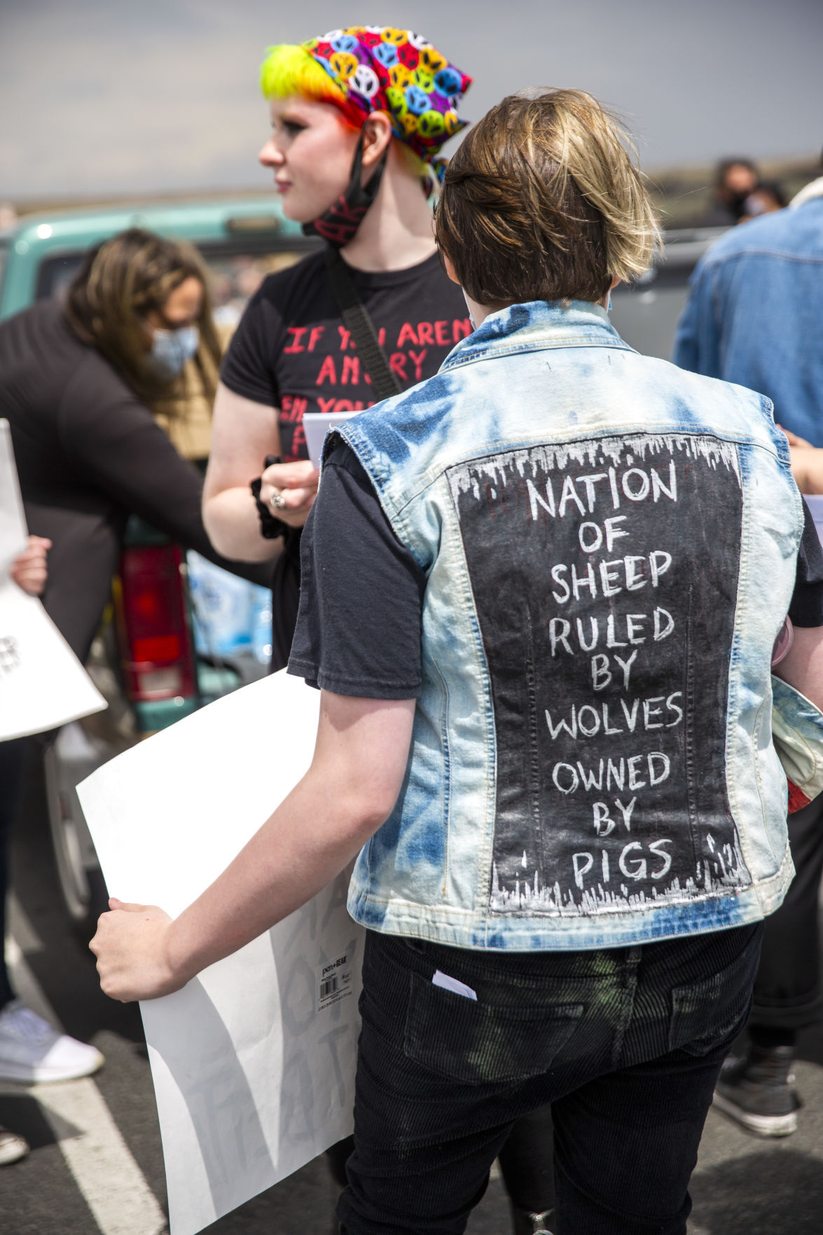 Citizens gather to protest police brutality
